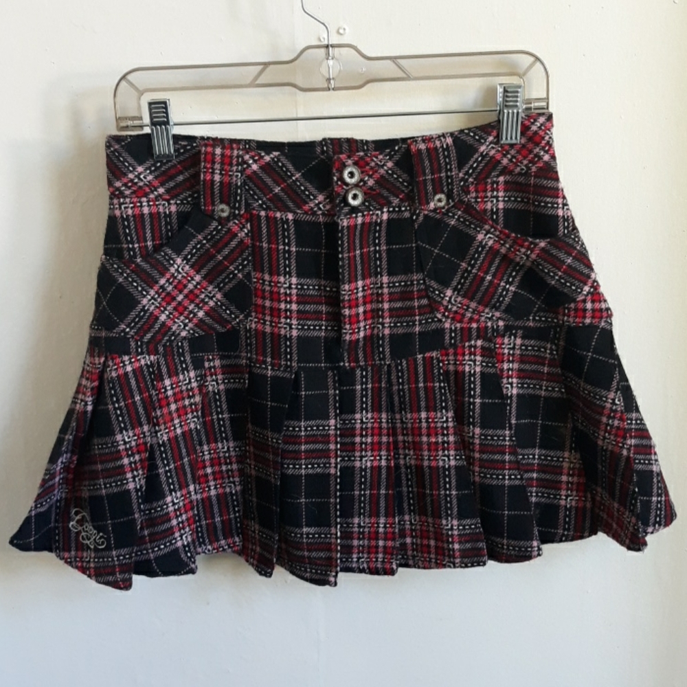 COOGI brand girls plaid pleaded school skirt